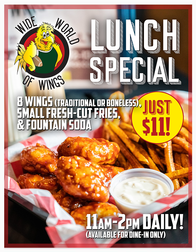 Wide World Of Wings Specials